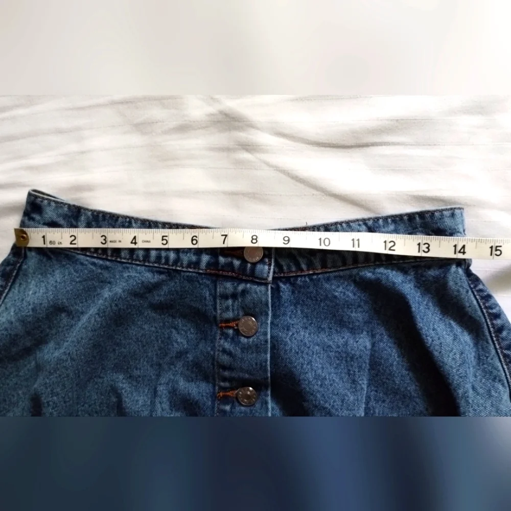 A-line Flowy Jean Skirt - Picture 5 of 8